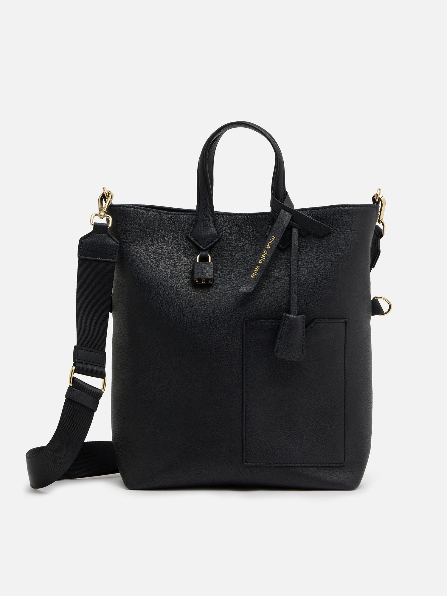 mica della valle トート型ショルダーバッグ ブラック |ショルダー