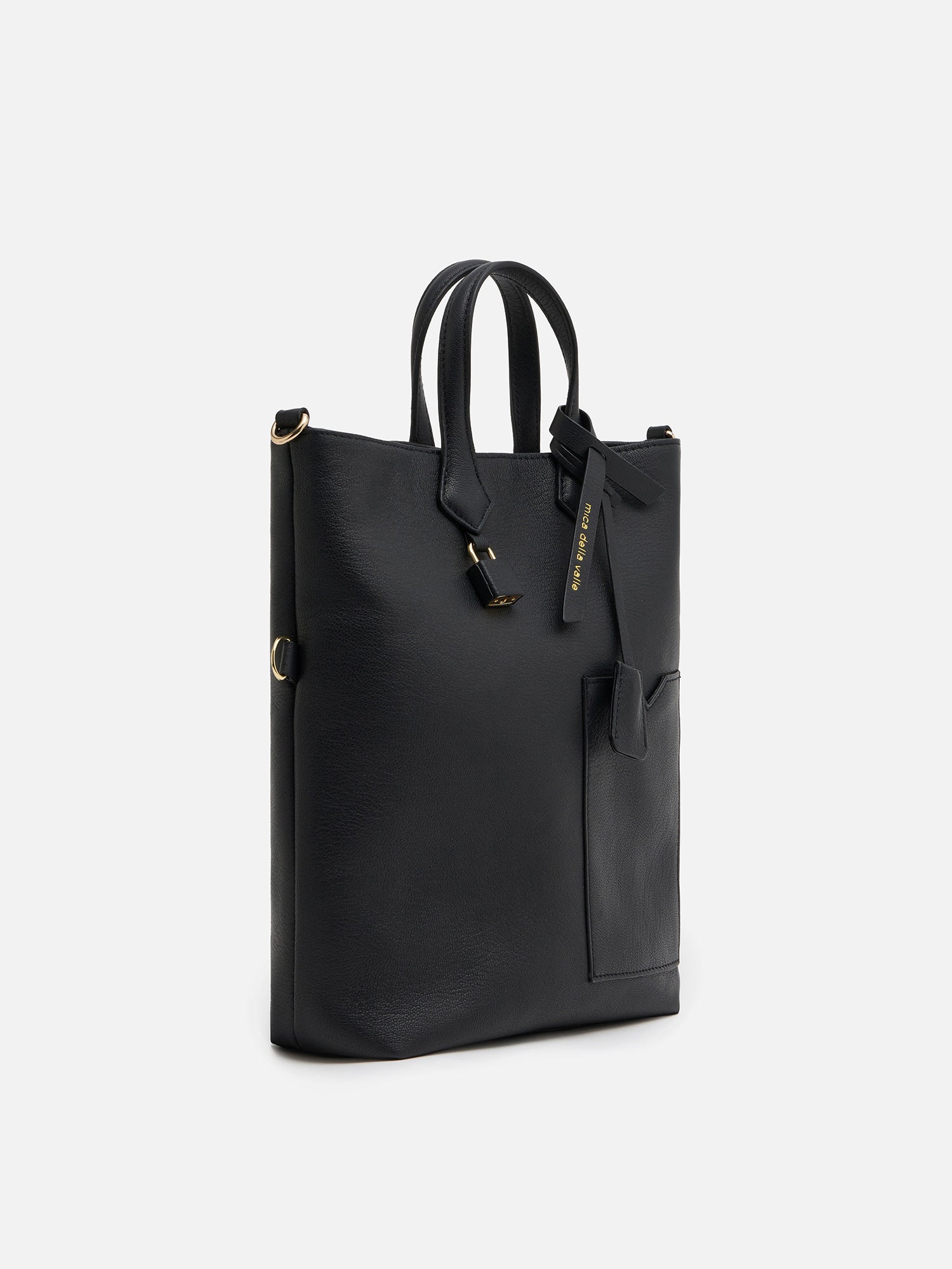 mica della valle トート型ショルダーバッグ ブラック |ショルダー