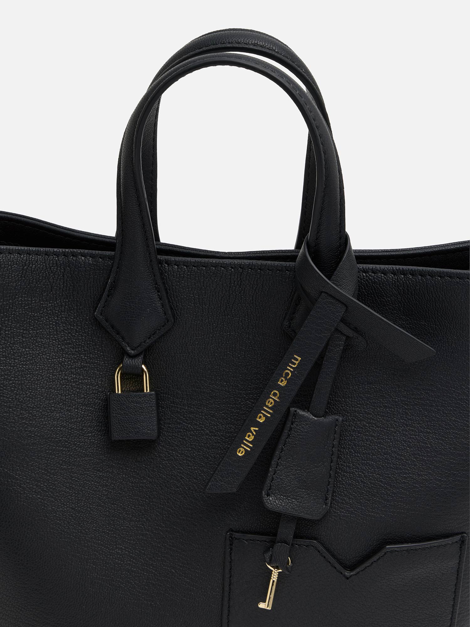 mica della valle トート型ショルダーバッグ ブラック |ショルダー mica della valle トート型ショルダーバッグ ブラック |ショルダー