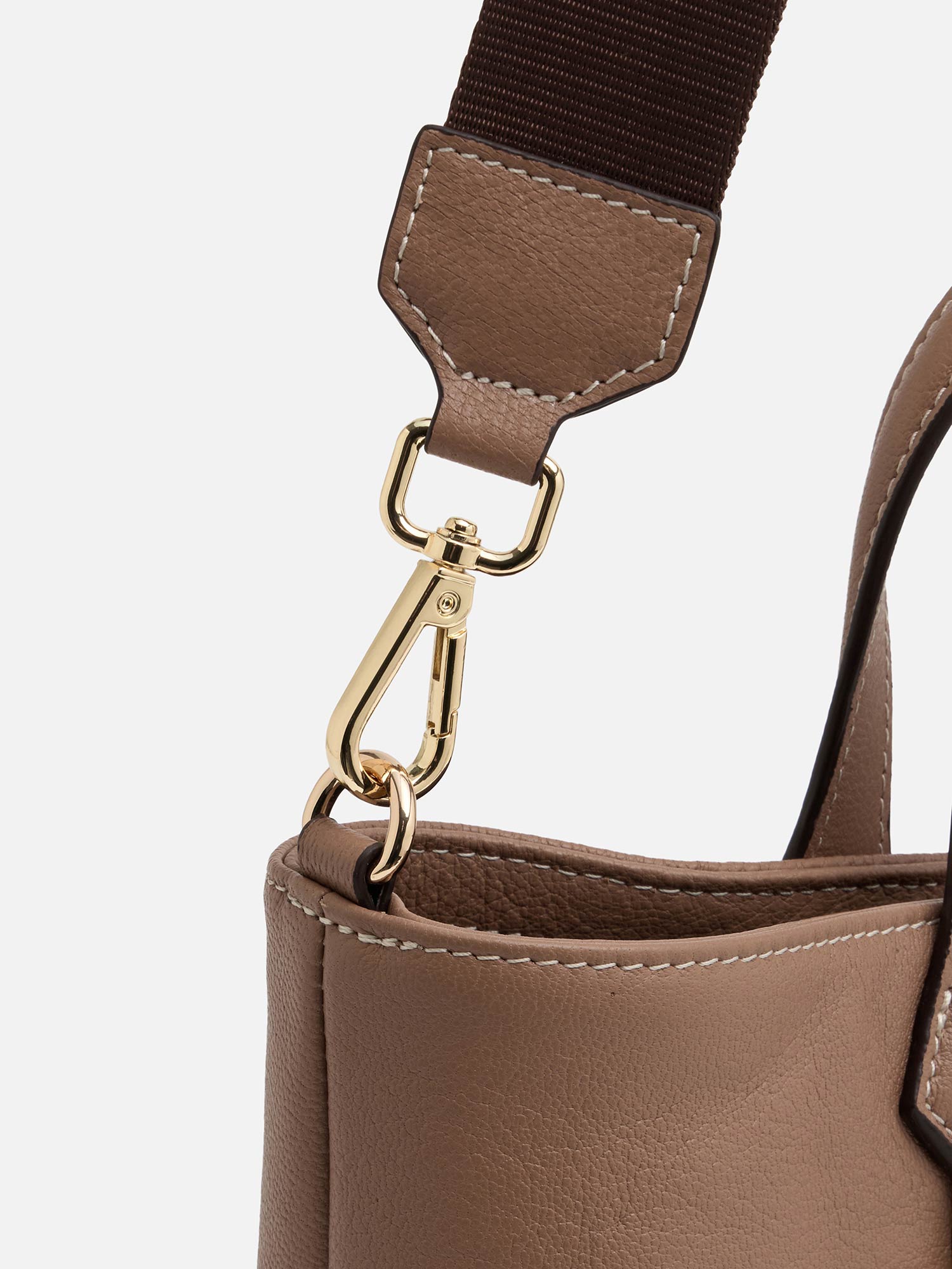 mica della valle トート型ショルダーバッグ キャメル |ショルダー