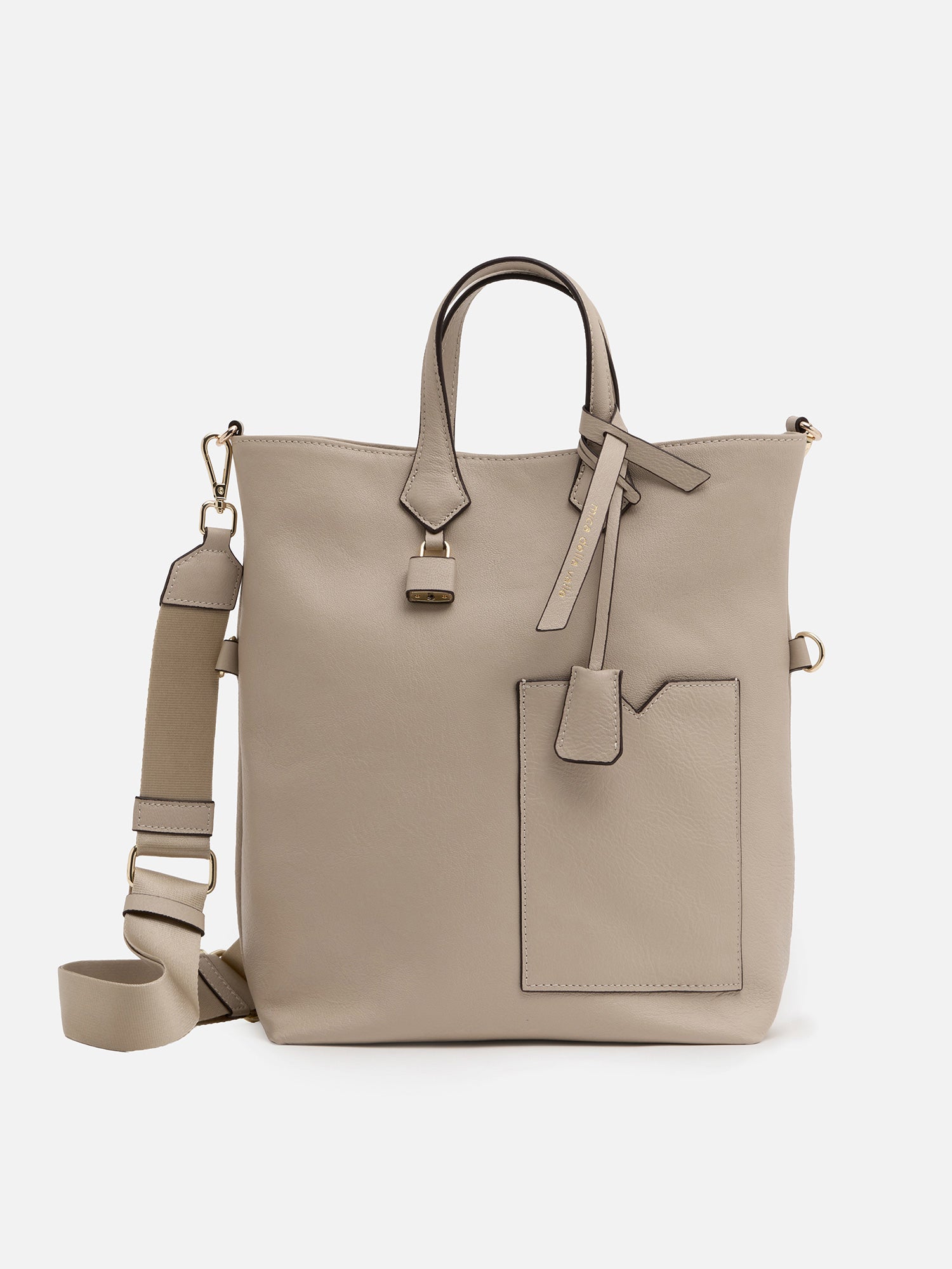 mica della valle トート型ショルダーバッグ ベージュ