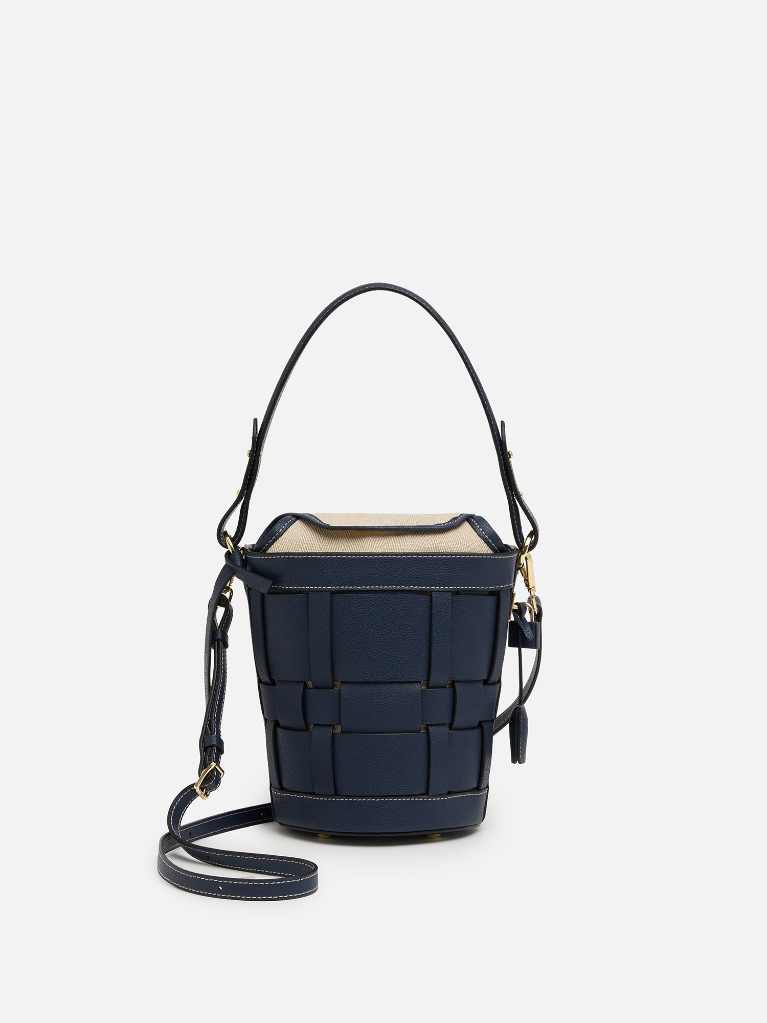mica della valle バケツ型バッグ ネイビー