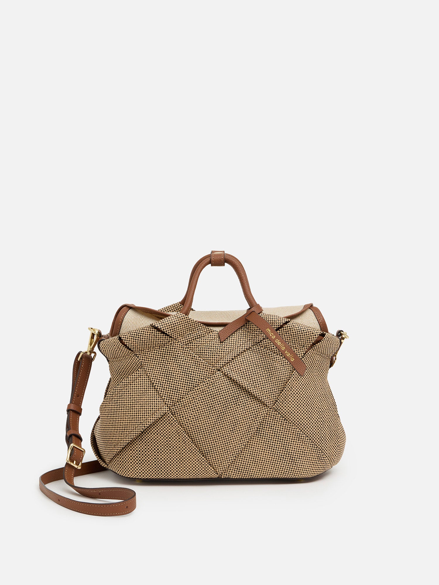 mica della valle メッシュバッグ キャメル／ブラウン