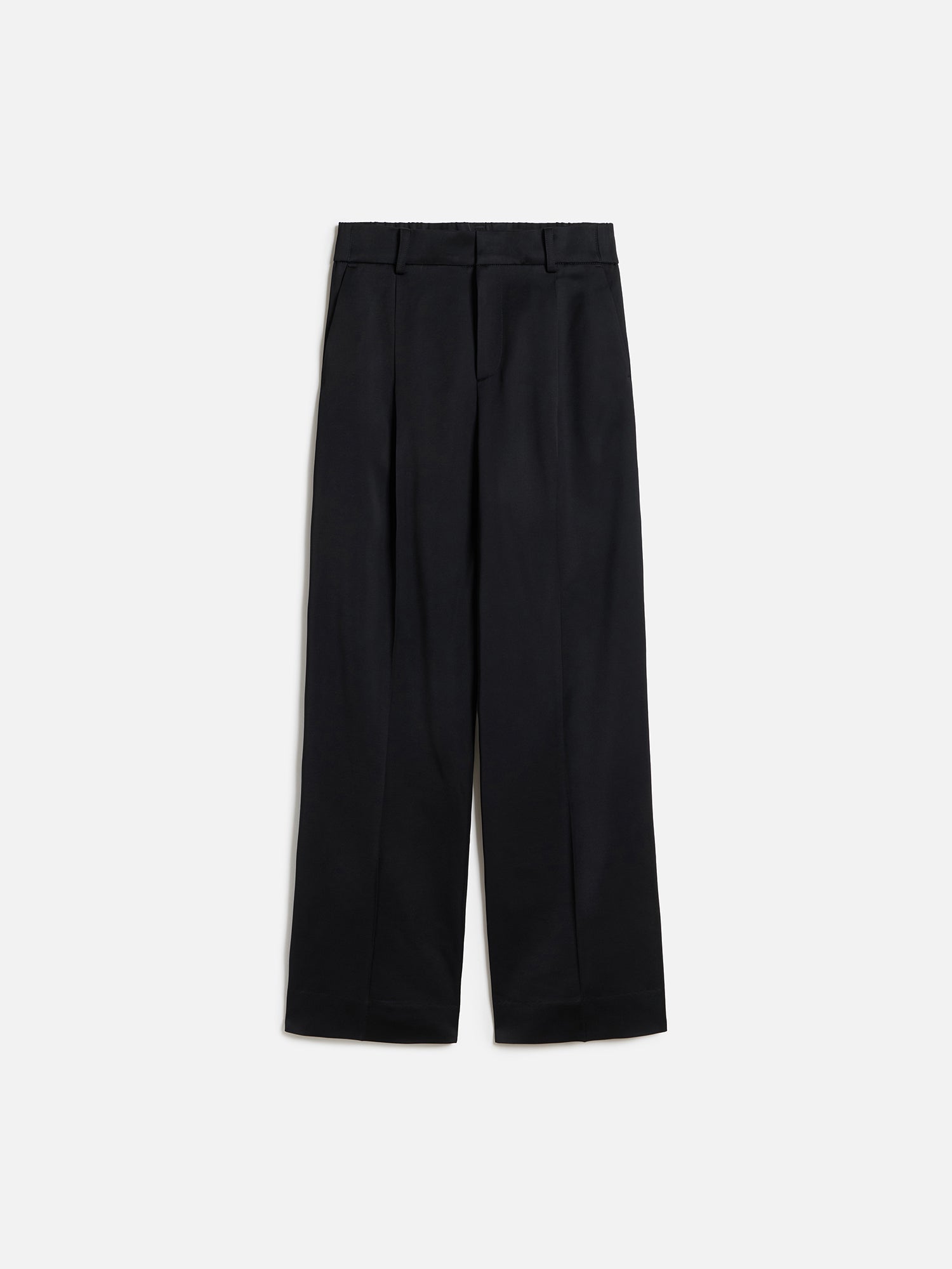 NEW CLOSET　タック入りセミワイドパンツ ブラック