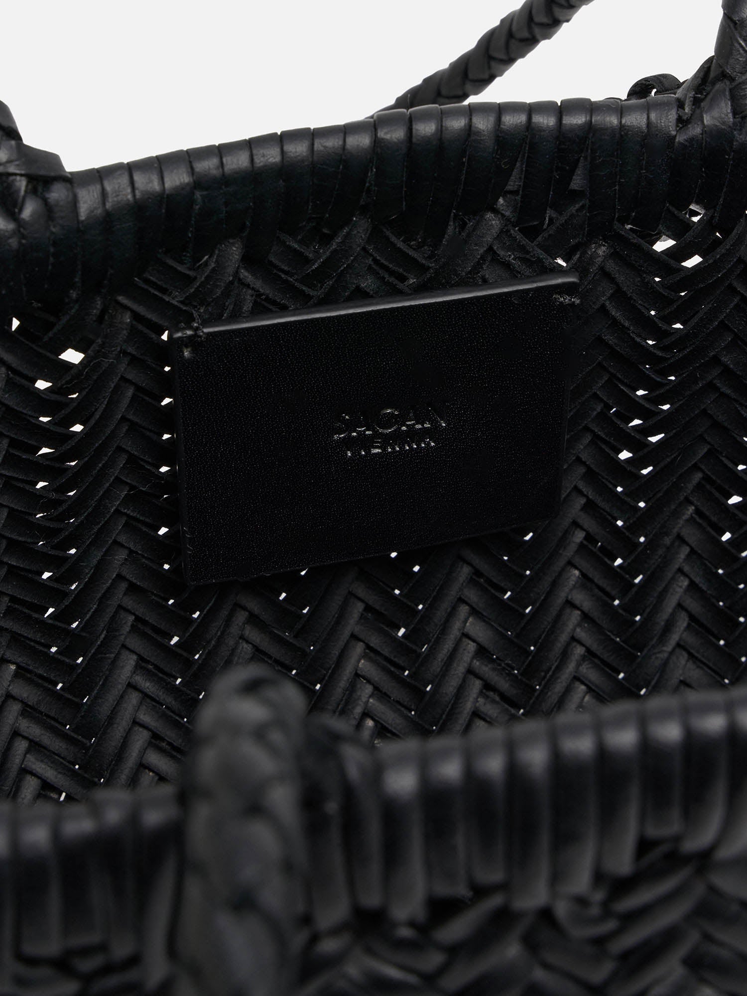 SAGAN PAZAR TOTE BOAT WOVEN バッグ ブラック |ハンドバッグ | WAKO