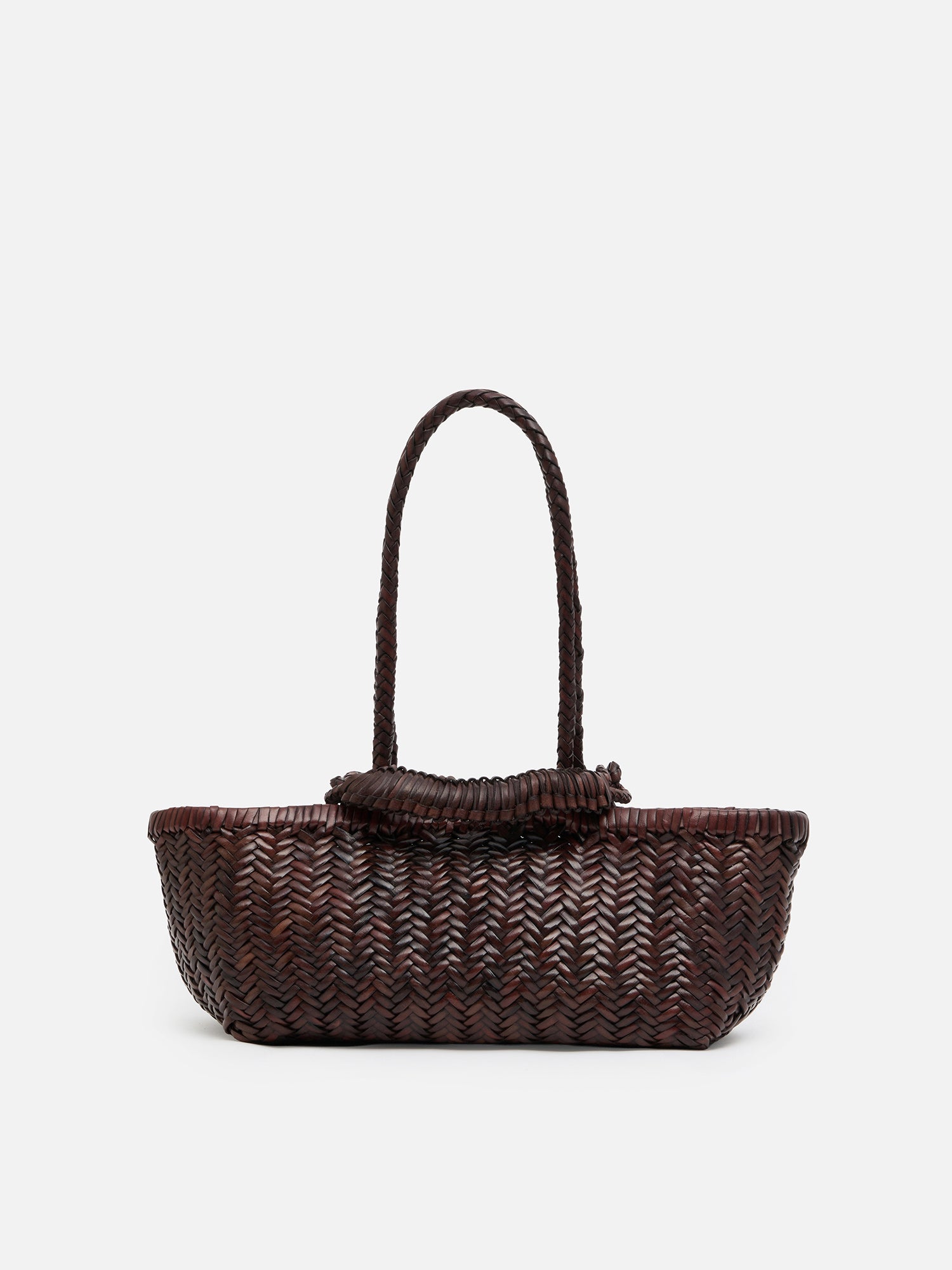 SAGAN PAZAR TOTE BOAT WOVEN バッグ ダークブラウン |ハンドバッグ