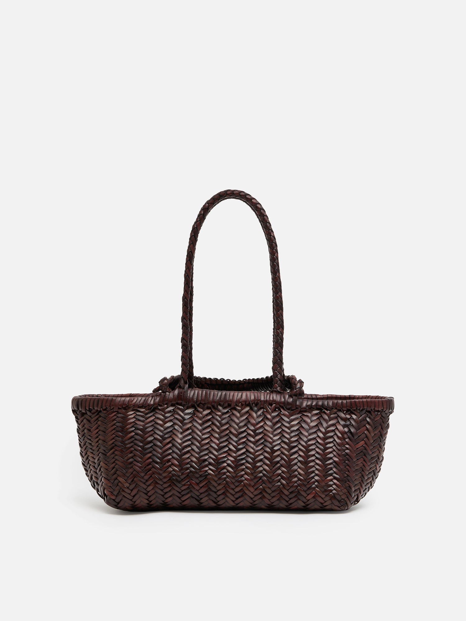 SAGAN PAZAR TOTE BOAT WOVEN バッグ ダークブラウン |ハンドバッグ