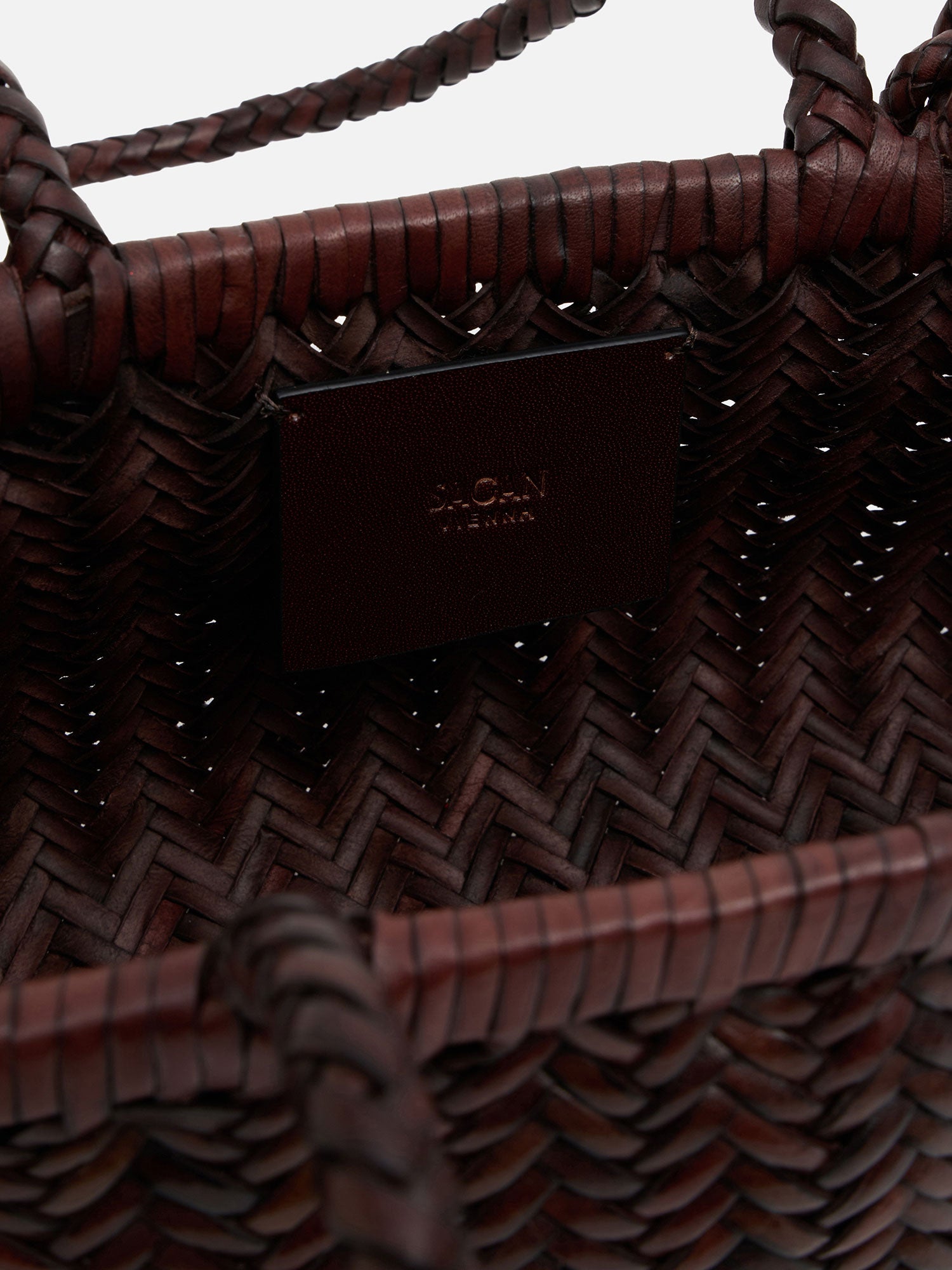 SAGAN PAZAR TOTE BOAT WOVEN バッグ ダークブラウン |ハンドバッグ
